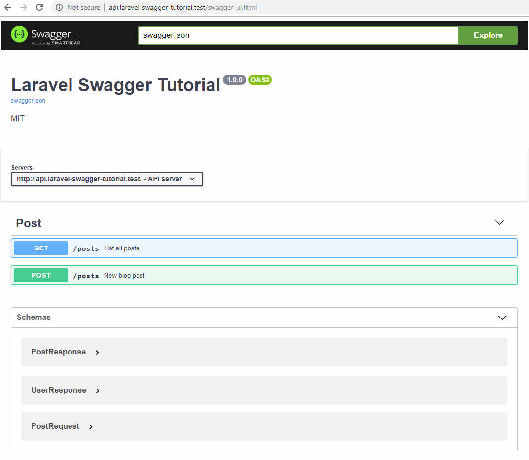 Lumen API Tutorial - Documentation using Swagger UI